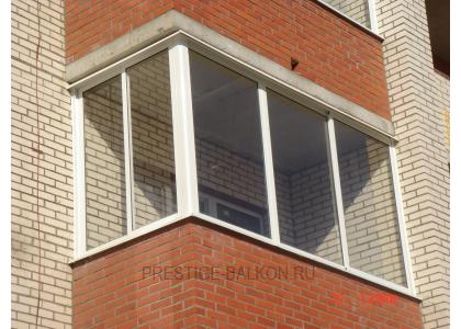 Холодное остекление балкона профилем Provedal и шумопонижающими отливами Балашихе