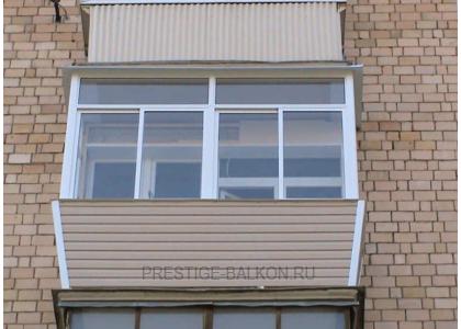 Холодное остекление алюминиевыми окнами с выносом и нащельниками в Балашихе