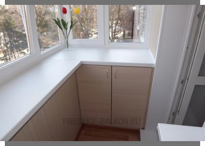 Теплое остекление пластиковыми окнами с выносом подоконника в Балашихе