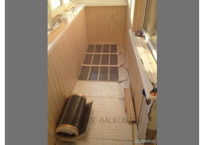 Теплое остекление лоджии пластиковыми окнами с теплым пленочным ИК полом в Балашихе