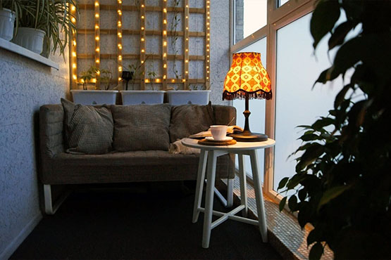 Настольное освещение лоджии в Балашихе